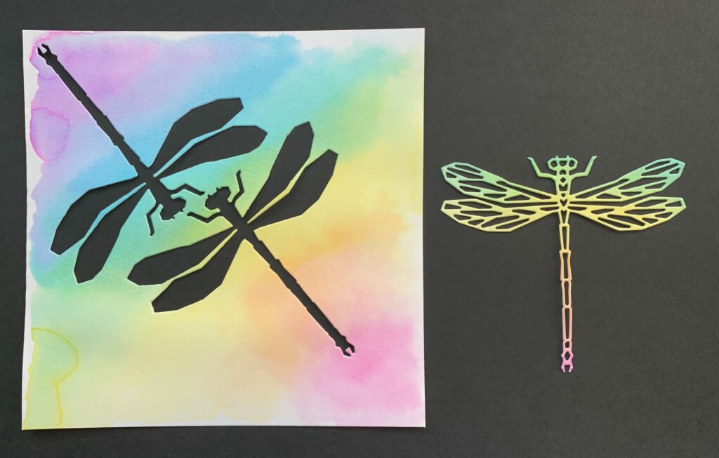 Dragonfly card die cut