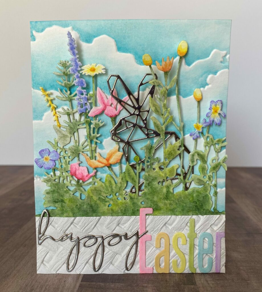 Finished Easter wildflowers card 