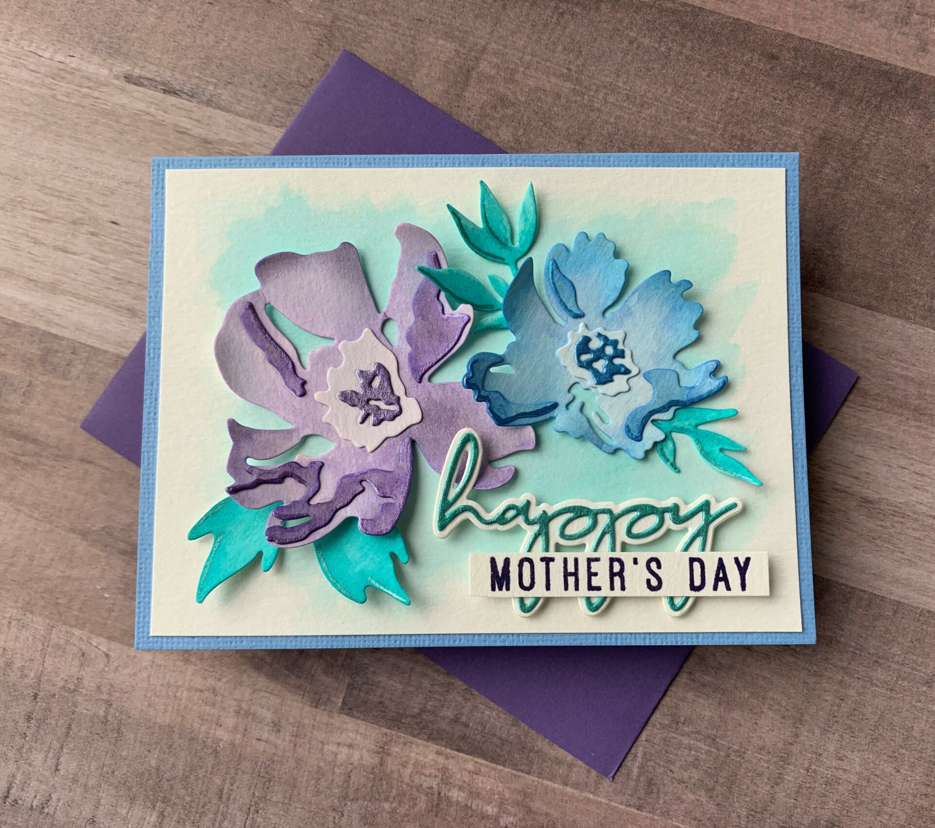 Brushstroke Flower Card - Grove Crafted