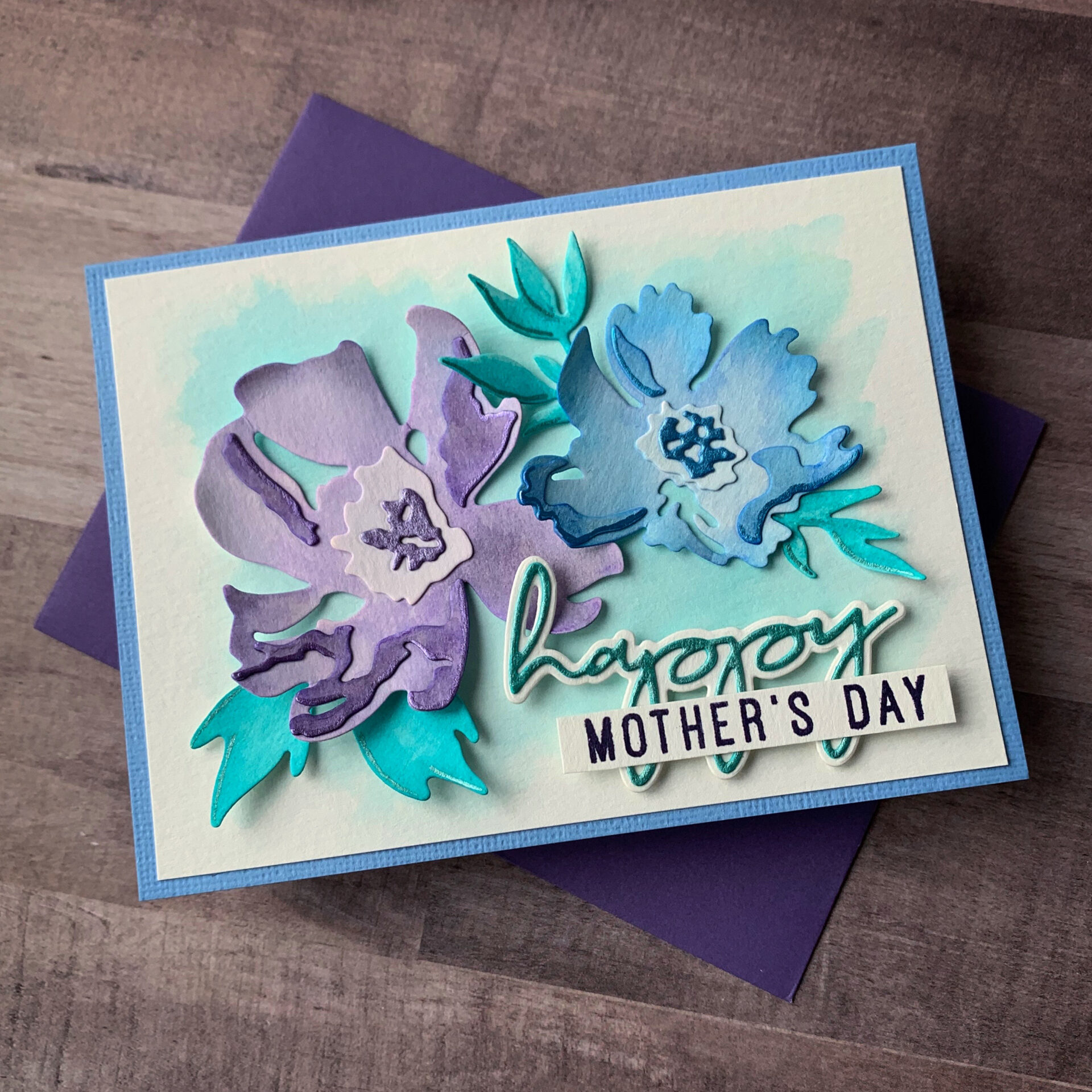 Brushstroke Flower Card - Grove Crafted