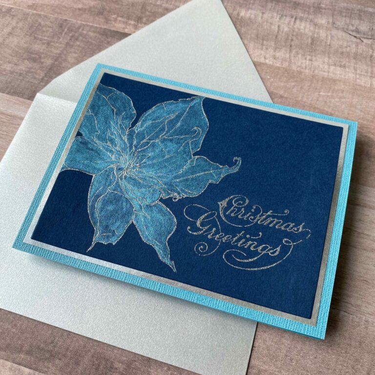 Poinsettia Christmas Greetings Card
