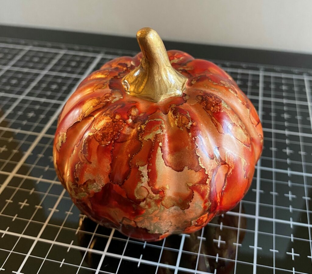 Painted stem of the pumpkin