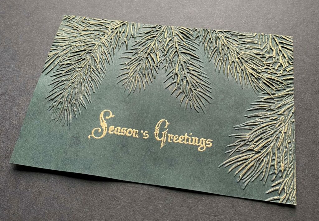 Pine season's greetings card front