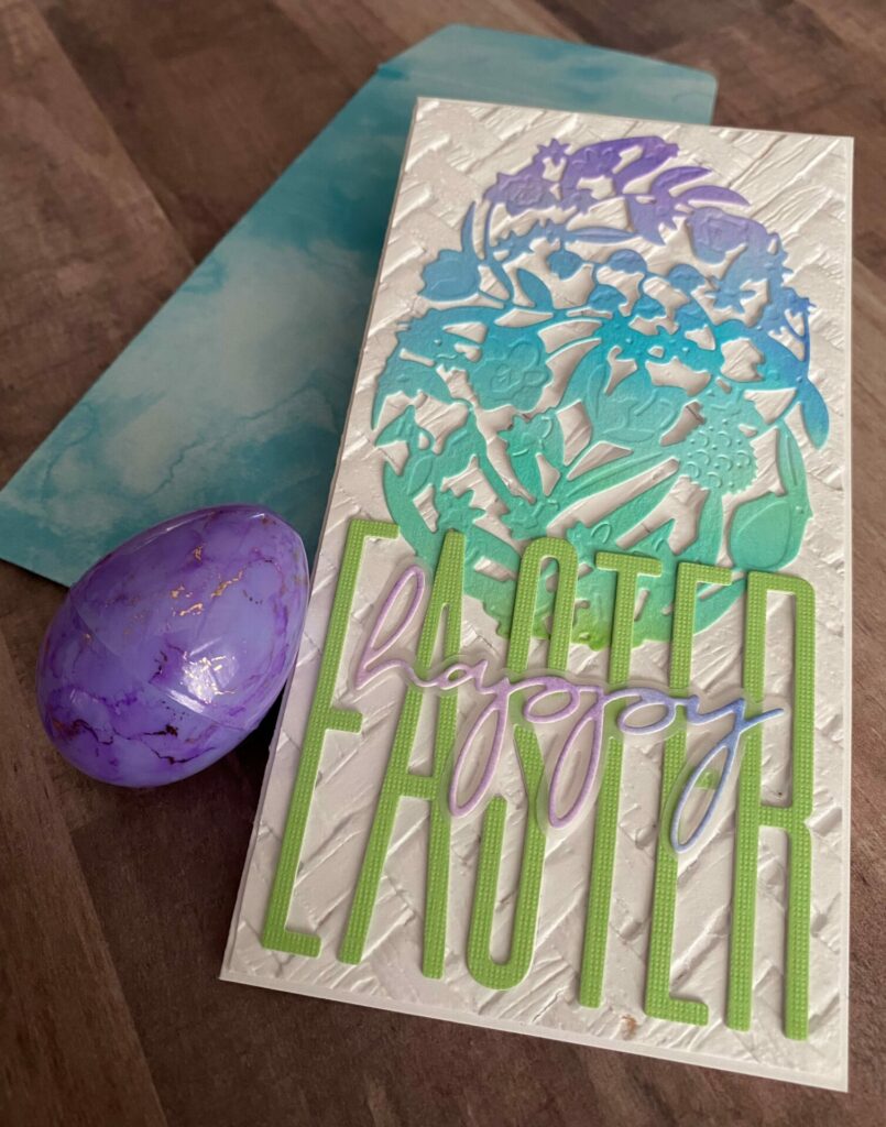 Floral Easter Egg Card With Foiled Egg