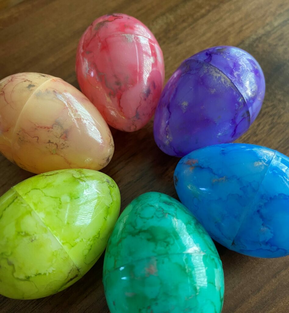 Marbled Alloy Easter Eggs In Assorted Colors