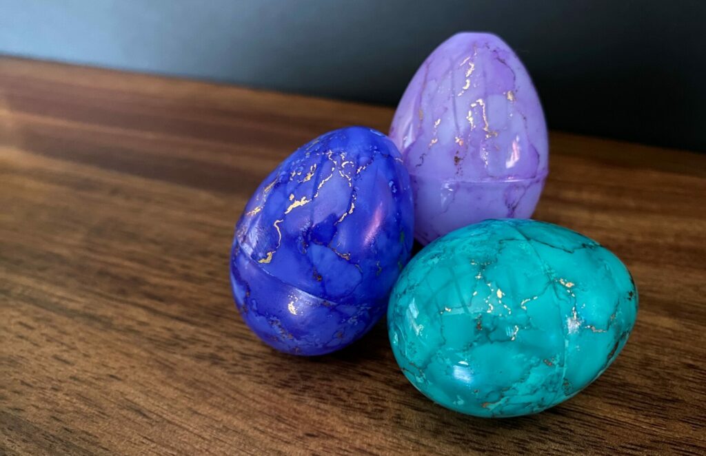 Foiled Marble Easter Eggs