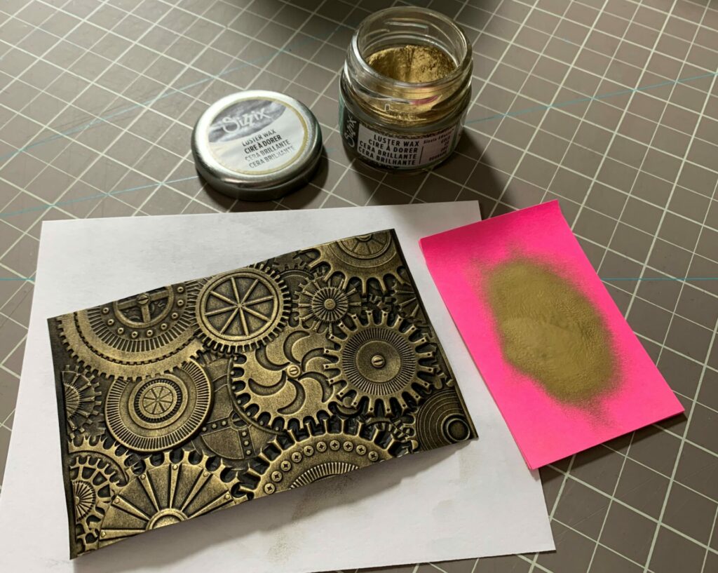 Applying The Gold Luster Wax