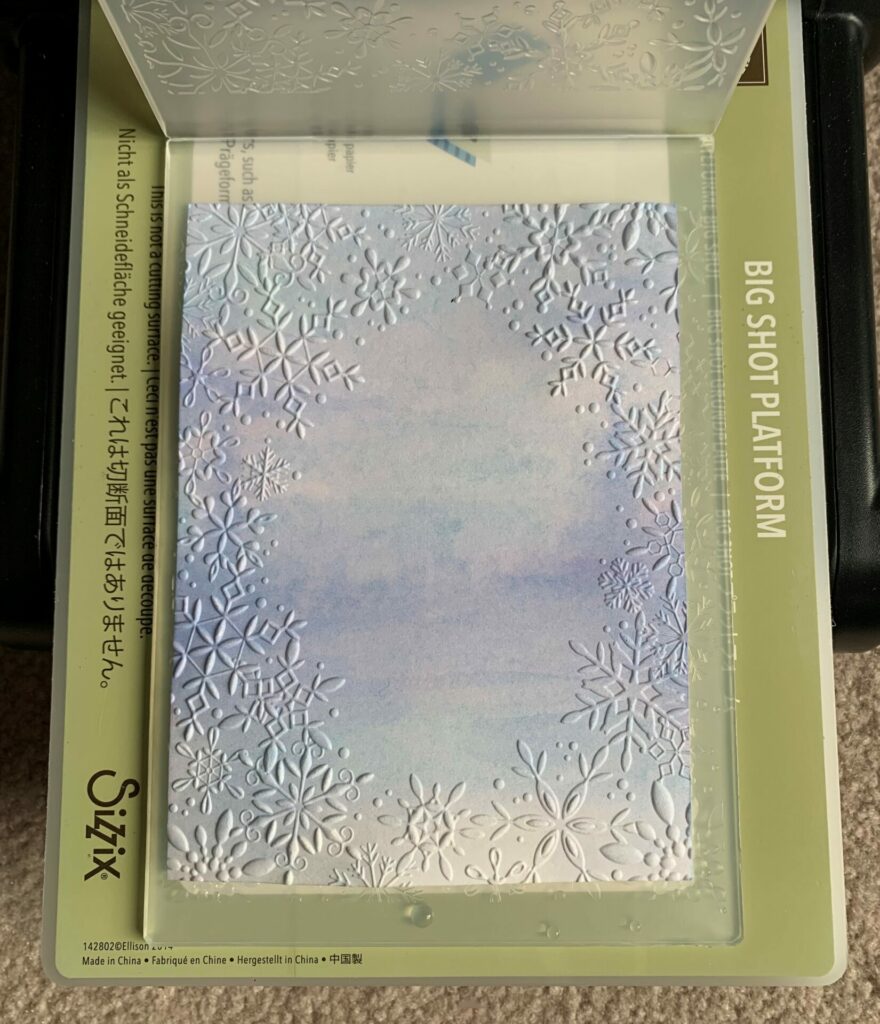 Embossing The Snowflake Background