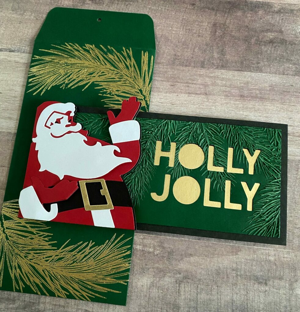 Holly Jolly Santa Card With Envelope