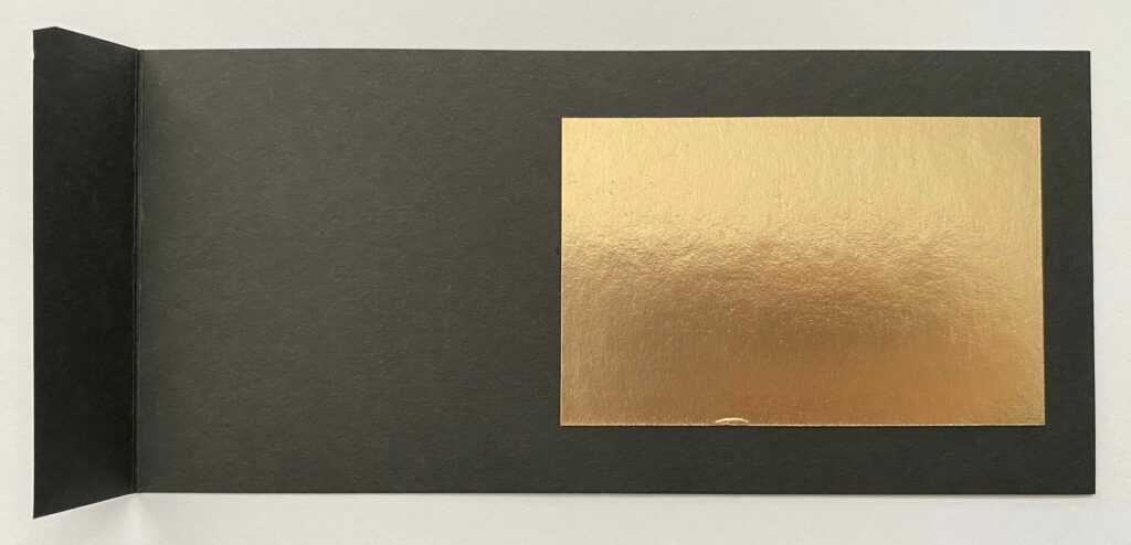 Adding gold cardstock to the card base