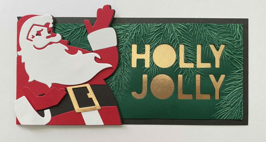 Finished Holly Jolly Santa Card