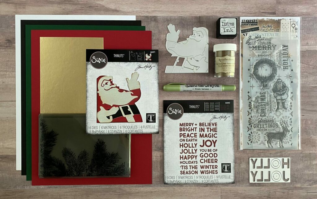 Holly Jolly Santa Card Supplies
