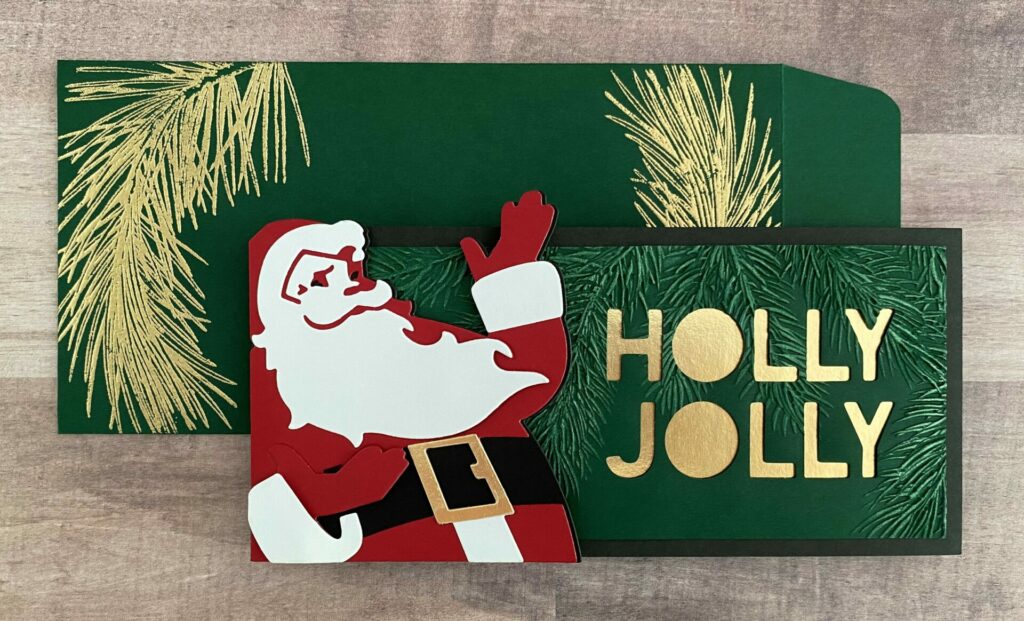 Holly Jolly Santa Card With Envelope