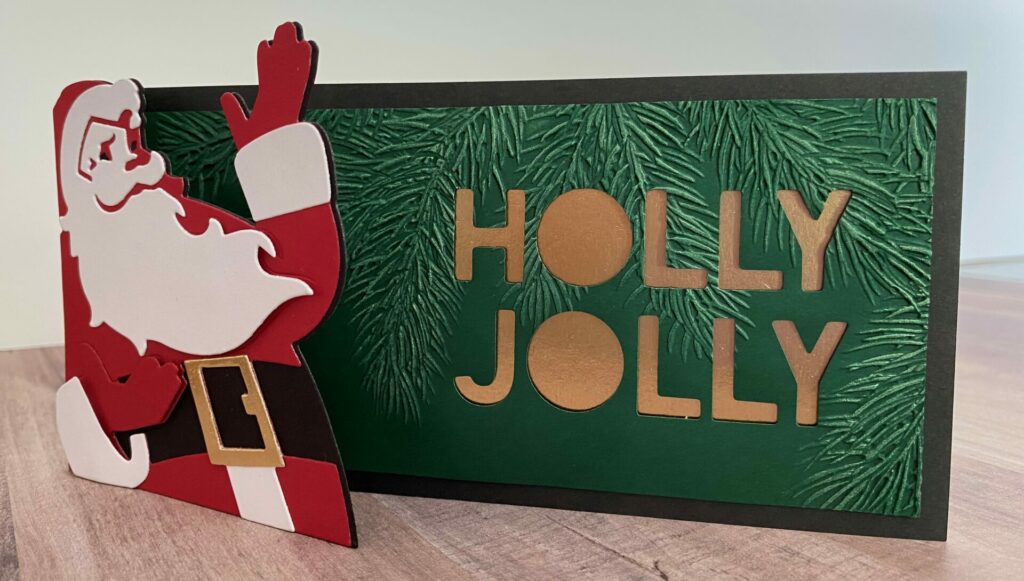 Holly Jolly Santa Card 