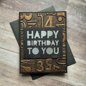 Numbered Birthday Card