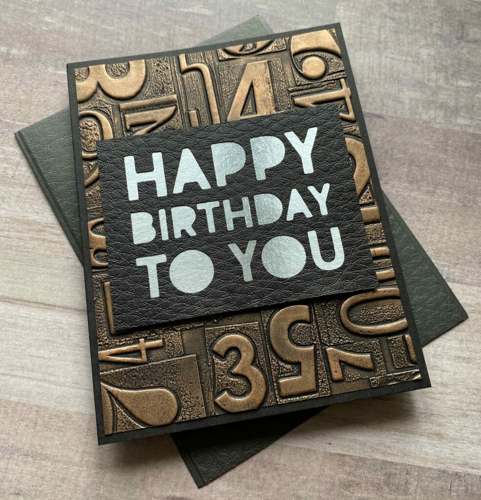 Numbered birthday card 