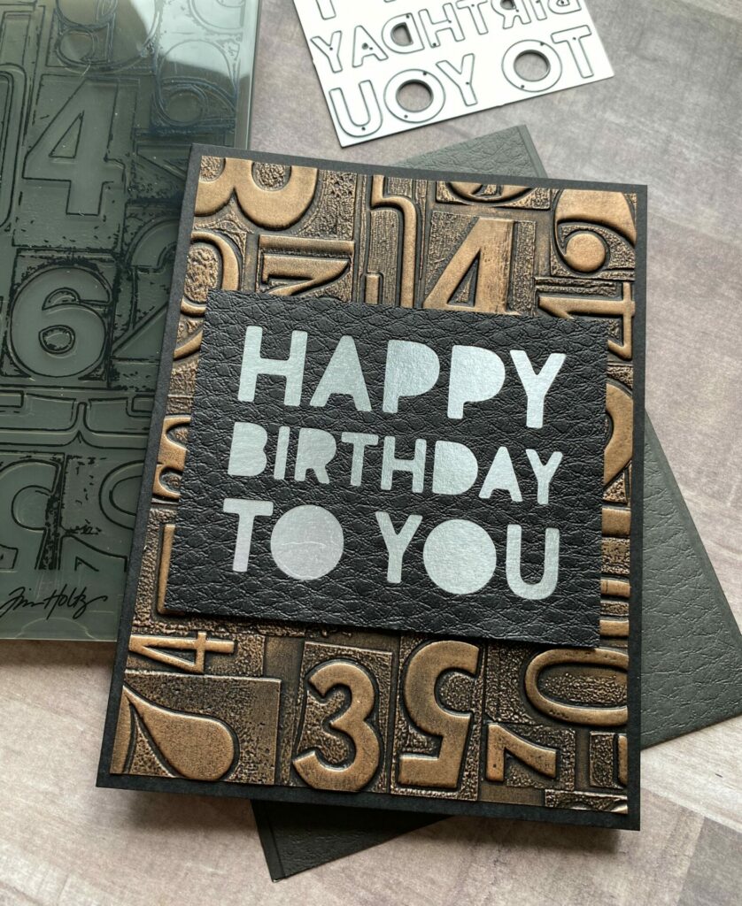 Numbered birthday card with supplies