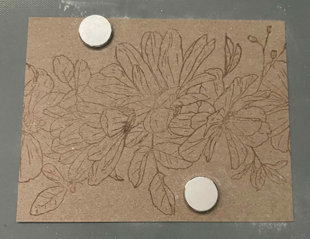Stamping the flowers
