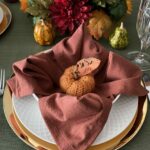 Table Setting for Pumpkin Leaf Place Cards