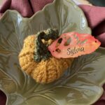 Table Setting for Pumpkin Leaf Place Cards