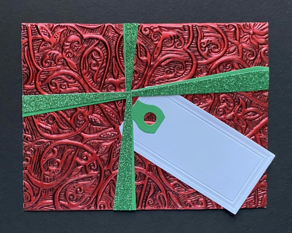 Attach the tag to the card.