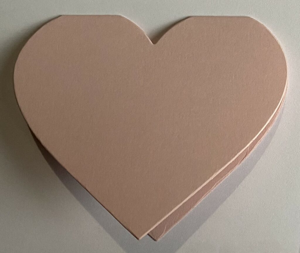 Heart shaped card base