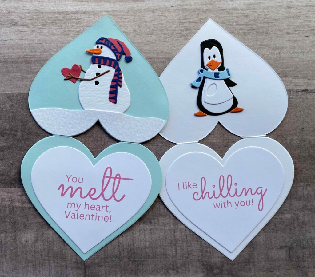 Snowman and Penguin Valentine