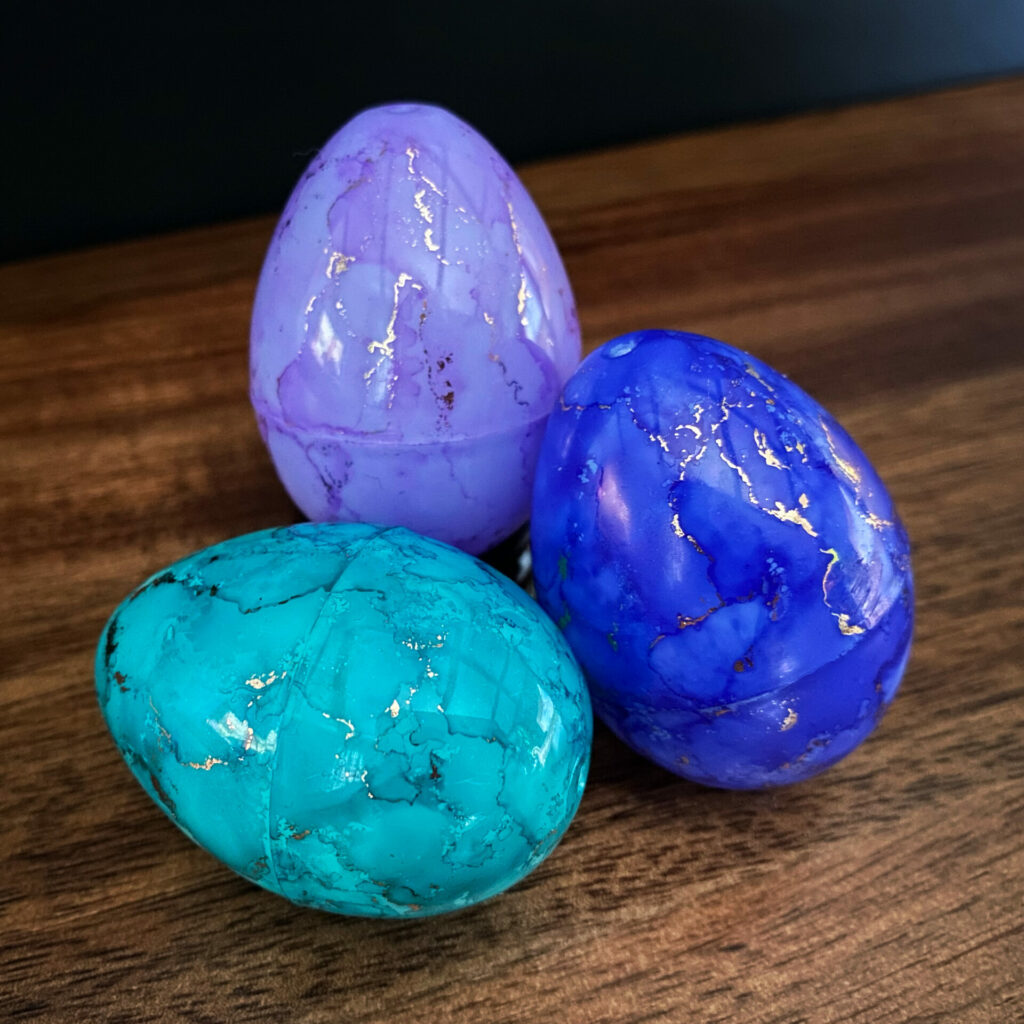 Foiled Marble Easter Eggs