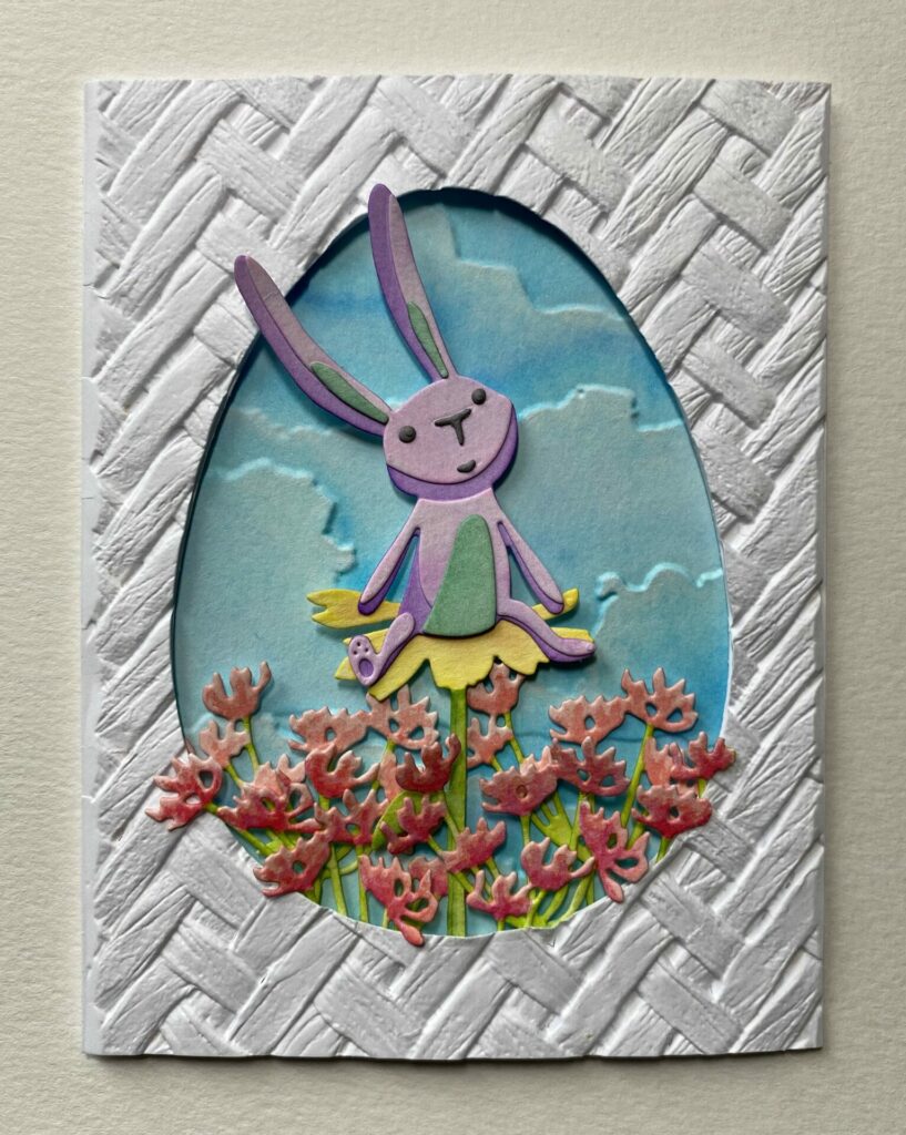 Finished Bunny Daydreams Easter Card