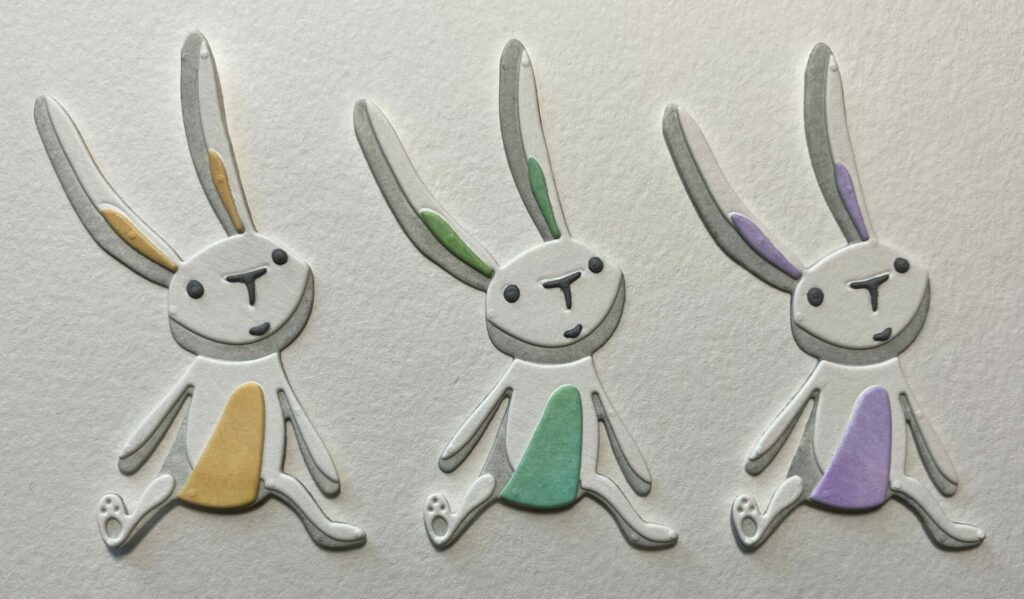 Assembled Easter bunnies 
