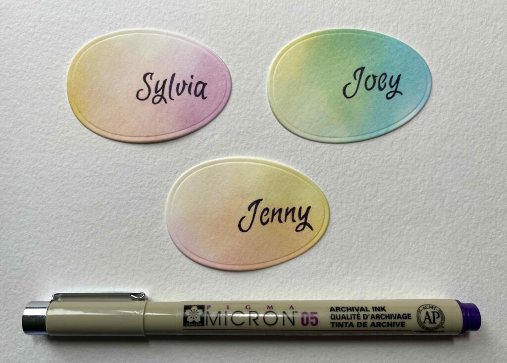 Personalized watercolor egg die cuts