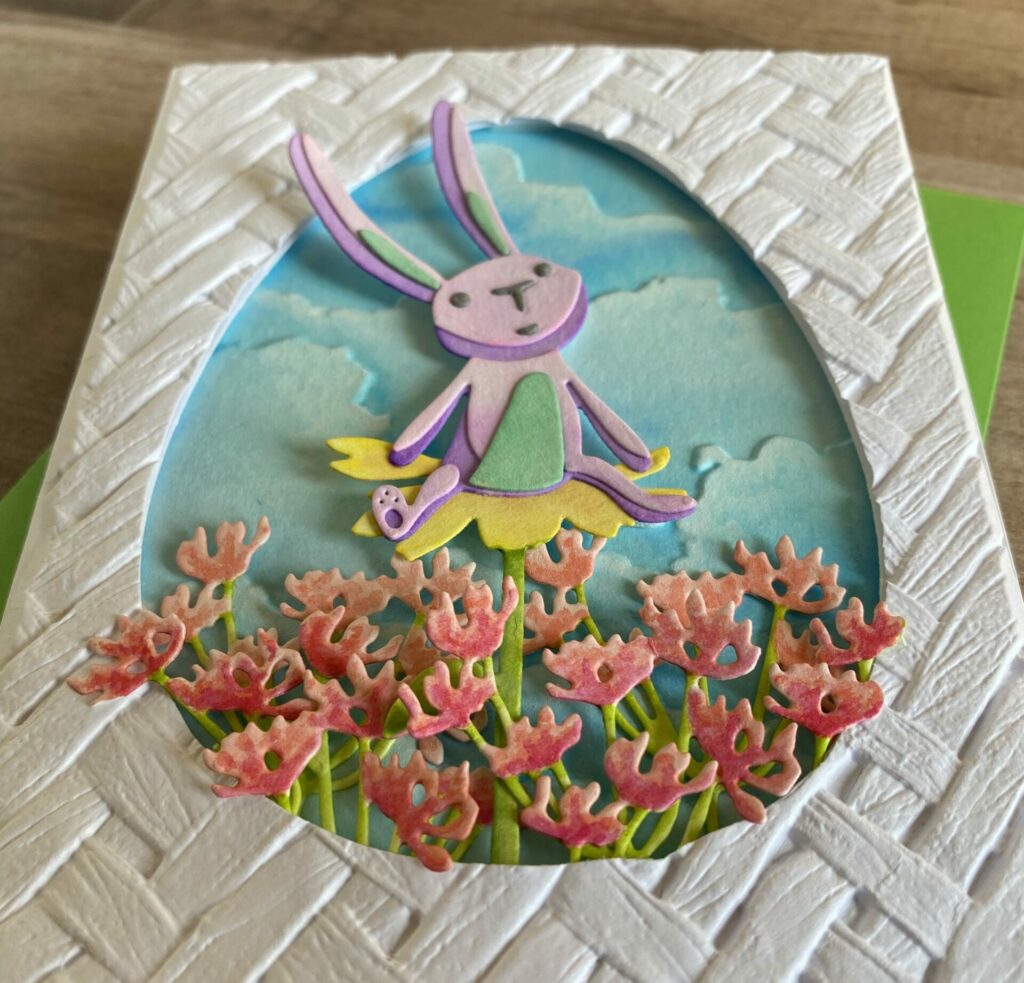 Bunny Daydreams Easter Card Closeup 