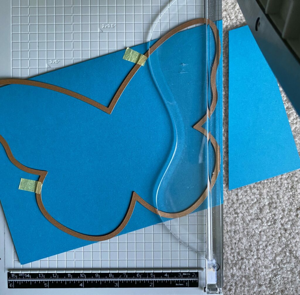 Trim off excess cardstock with your paper trimmer