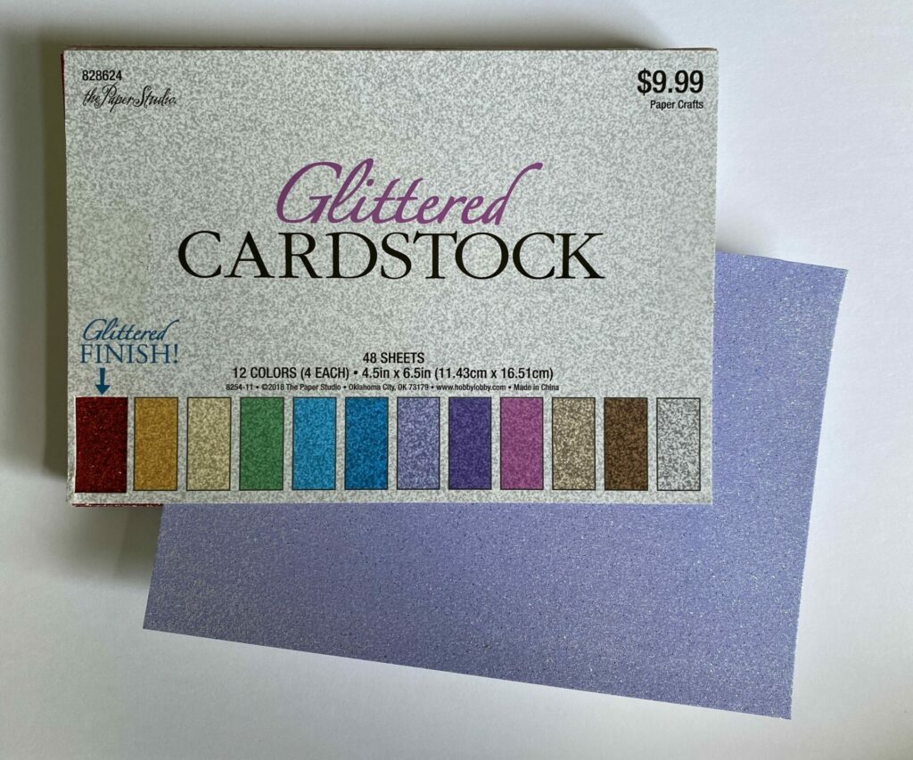 Glittered cardstock