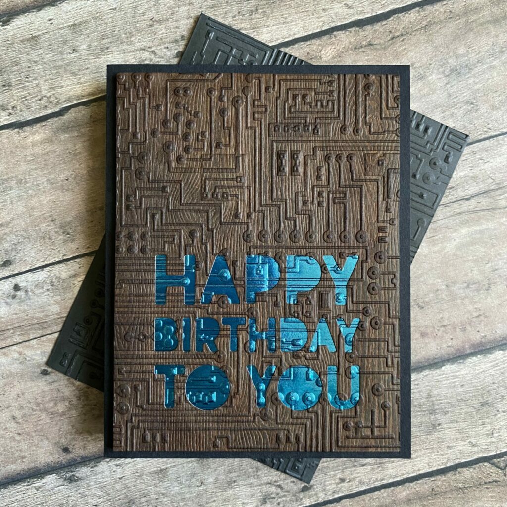 Wooden Circuit Birthday Card