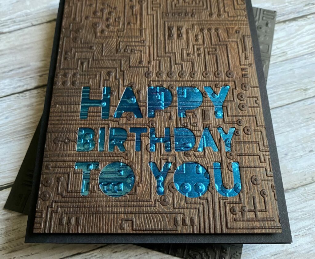 Wooden Circuit Birthday Card