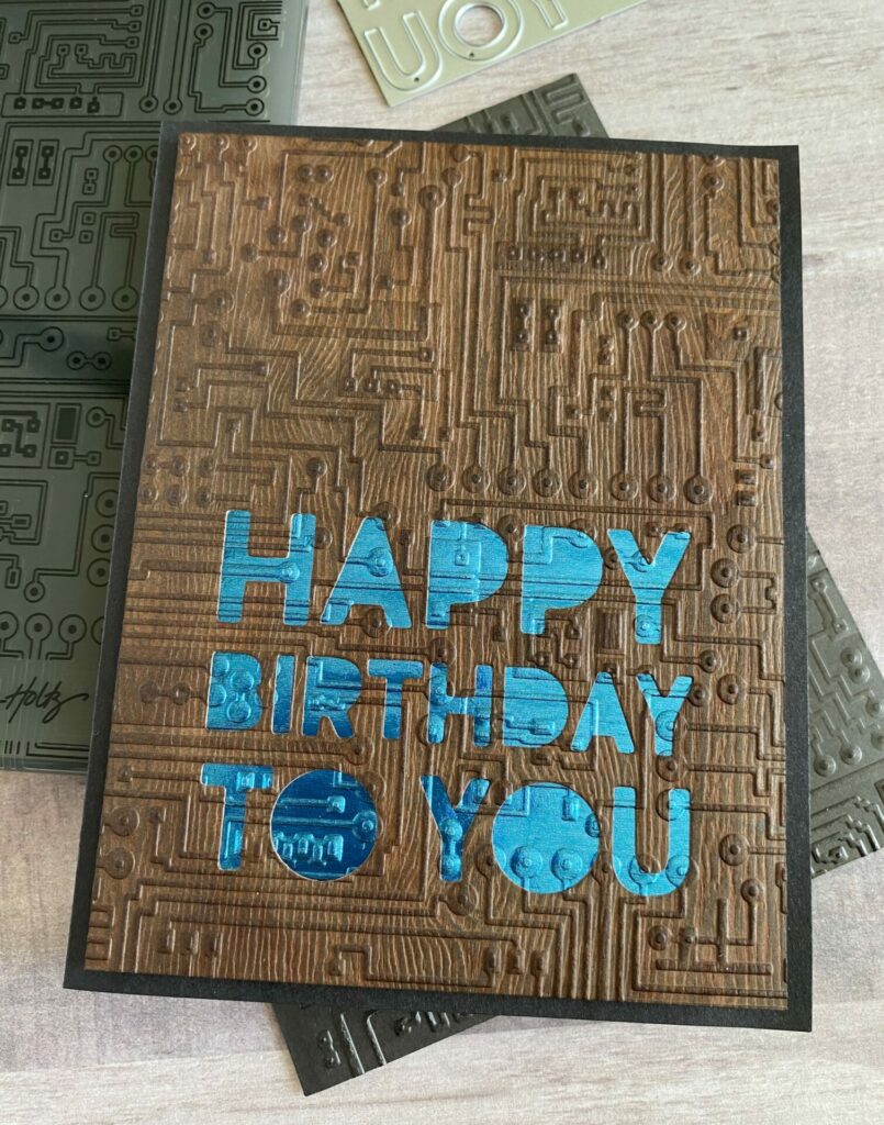 Wooden Circuit Birthday Card