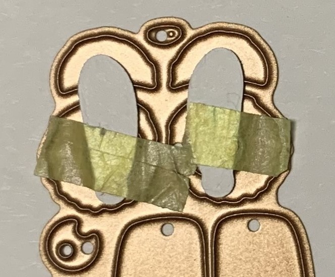 Die-cutting the bear ears