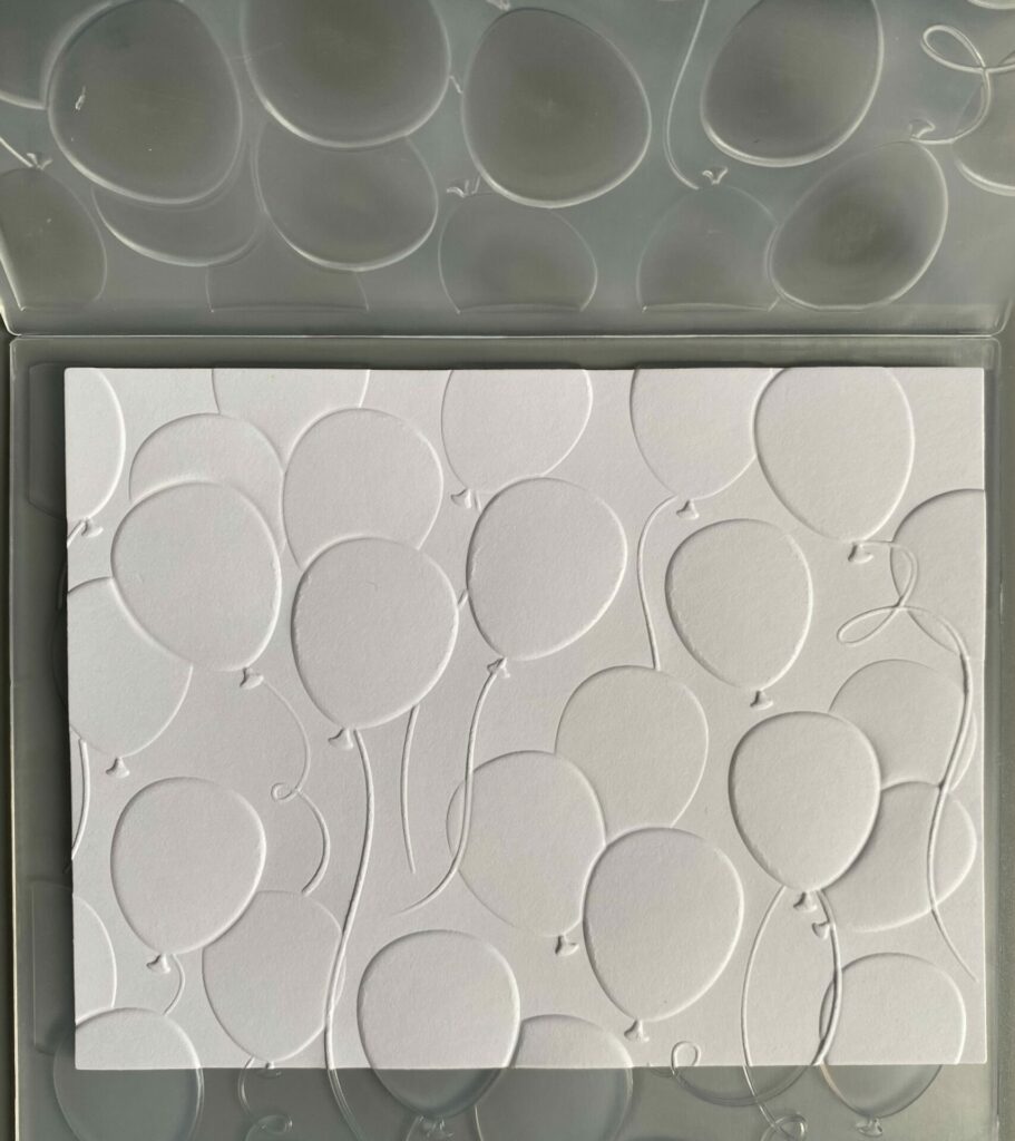 Embossing the Balloons Panel