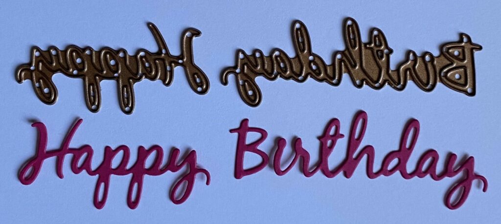 Happy Birthday sentiment die-cut