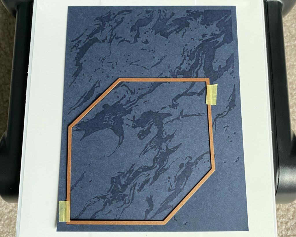 Die-Cutting the Gilded Marble Background