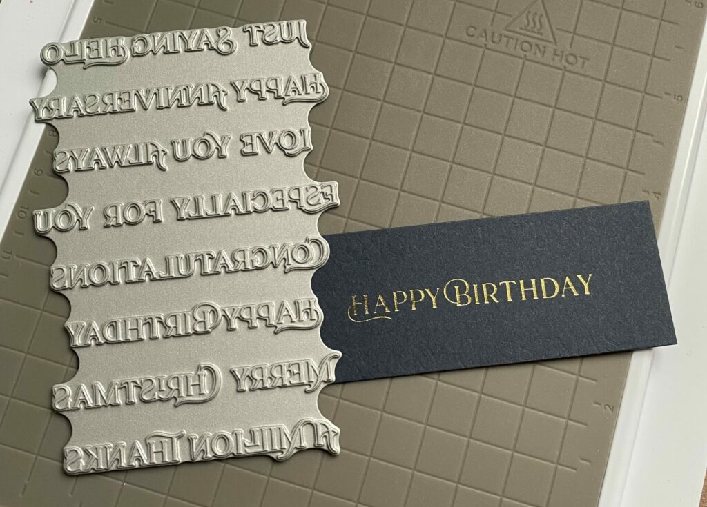 Hot foiling the sentiment