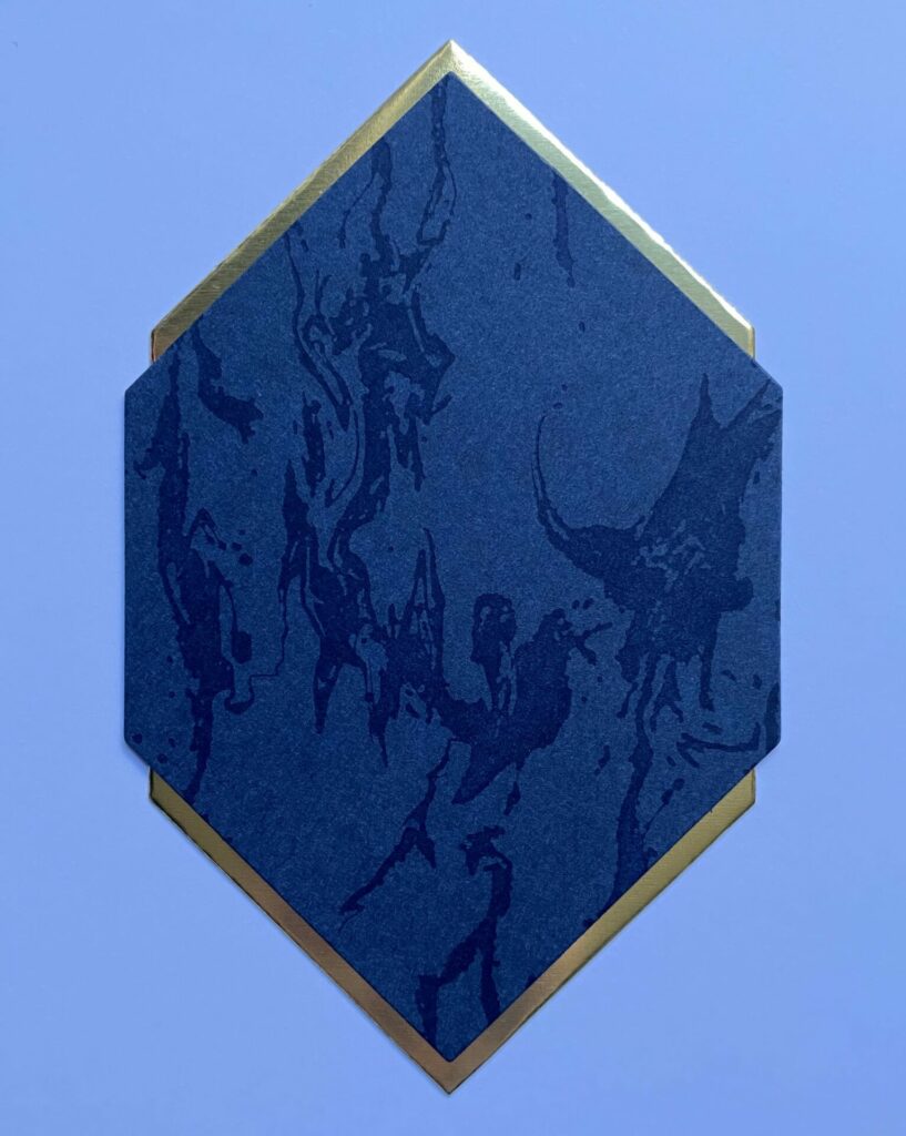 Marbled hexi-gem panel
