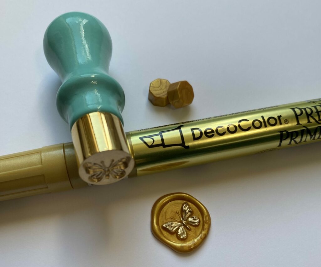 Butterfly mini wax seal in gold