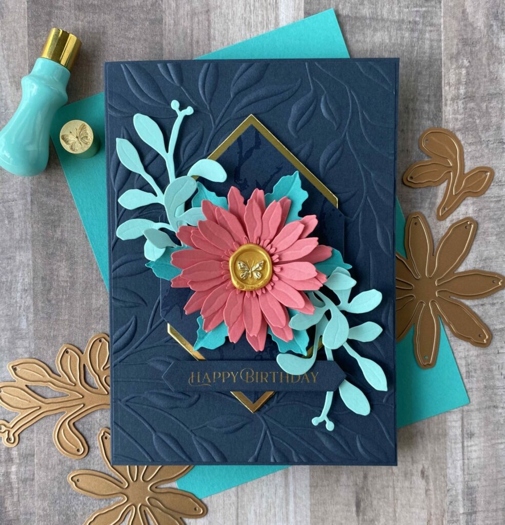 Butterfly Blooms Birthday Card with supplies