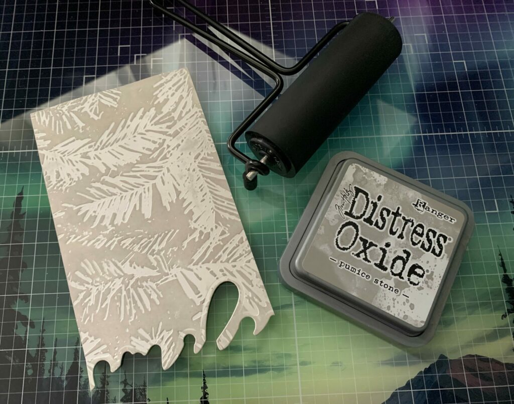 Embossed and inked background