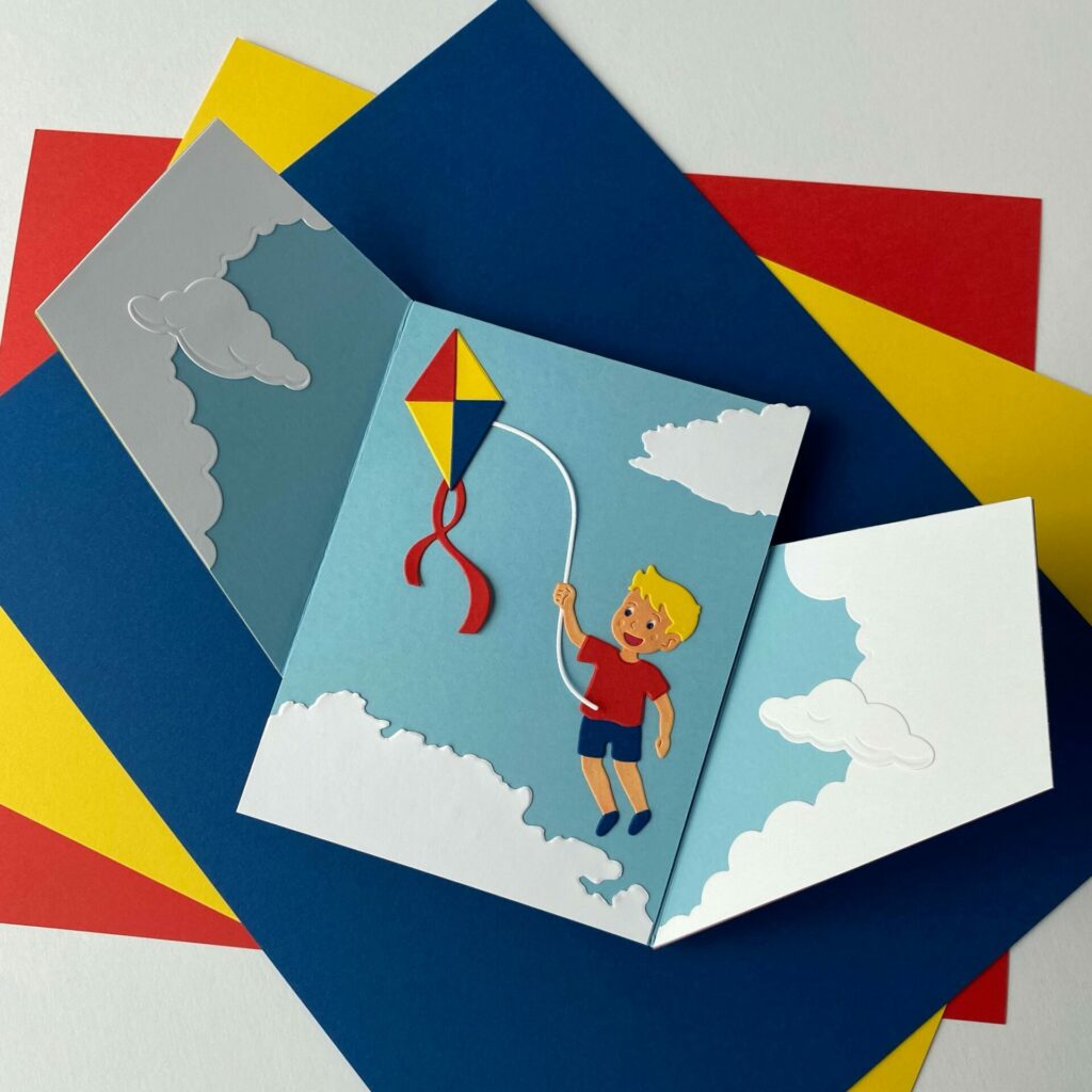Fly a Kite Gatefold Card