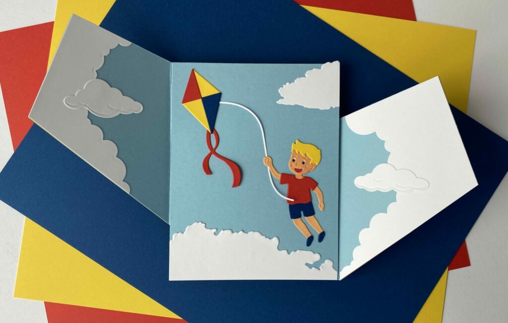 Fly a Kite Gatefold Card