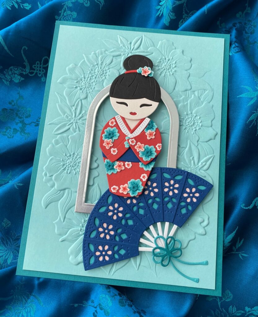 Fan & Kokeshi Doll Card