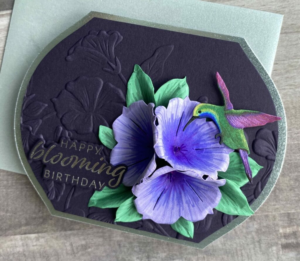 Petunia & Hummingbird Card